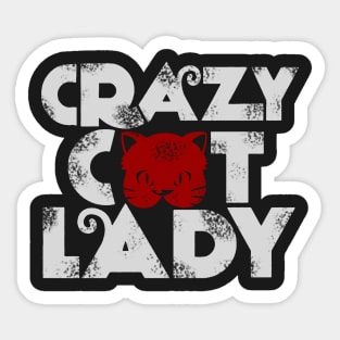 crazy cat lady 1 Sticker